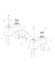Fuel Tank Assembly Diagram and Parts List for M48-HN 53BB5E6V750-20-HP-OHV Cub Cadet Lawn Tractor